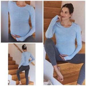 NWT Free People x Hatch Movement Long Sleeve top in light blue